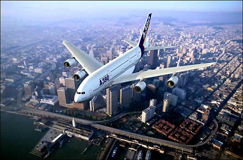 에어버스의 초대형 여객기 A380 